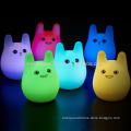 Children favor gift night light led rabbit shape animal toys led light sensor touch light up creative gift room decoration